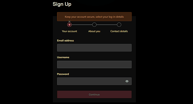 Register a new account Register a new account